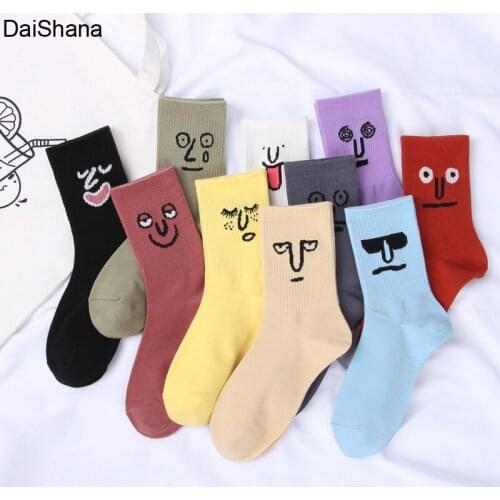1 Pair Unisex Socks Korea Style Trend Surprise Mid Women Socks Harajuku Candy Colors Funny Socks Kawaii Socks Happy Girls Socks