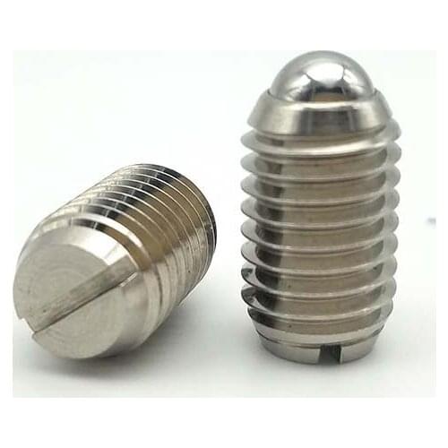 1pcs M16 bead positioning screws slotted ball plunger screw one word spring steel ball grup bolt stainless steel 24mm-40mm long