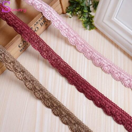 12M 2.5CM Color Curtain Lace fabric Ribbon Trim Fringe DIY accessories for Dress Sofa Cushion Pillow Clothing Decoration