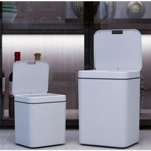 14/16L Intelligent Trash Can Automatic Sensor Dustbin Motion Sense with LED Light Rubbish Bin 3 Modes for Kitchen Office Bedroom