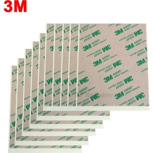 20 sheets Original 3M 468 mp (10cm*12cm) Double Adhesive Sticker for HSE Plastic Metal, Electronic Control Panel Parts Screen