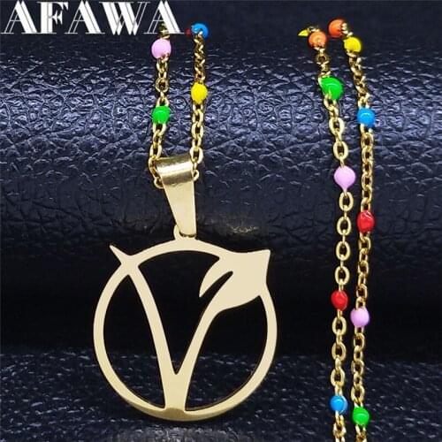 2021 Fashion 7 Colors Chain Vegetarian Stainless Steel Necklace Chain Women Gold Color Necklace Jewelry cadenas mujer N21406S01