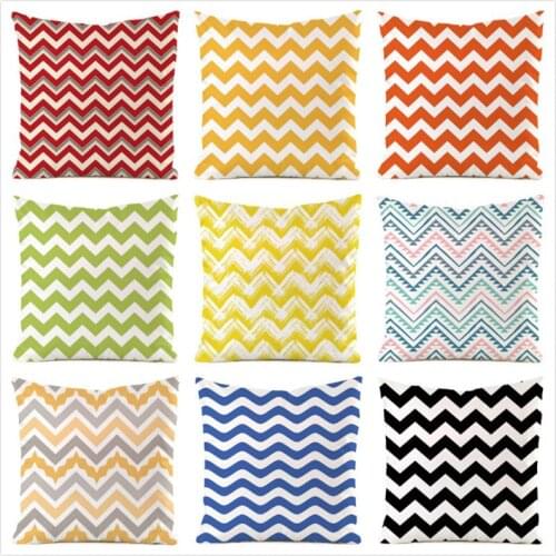 45cm*45cm Wave Line Inimitated Silk Fabric Throw Pillow Covers Couch Cushion Cover Home Decorative Pillows Pillow Case