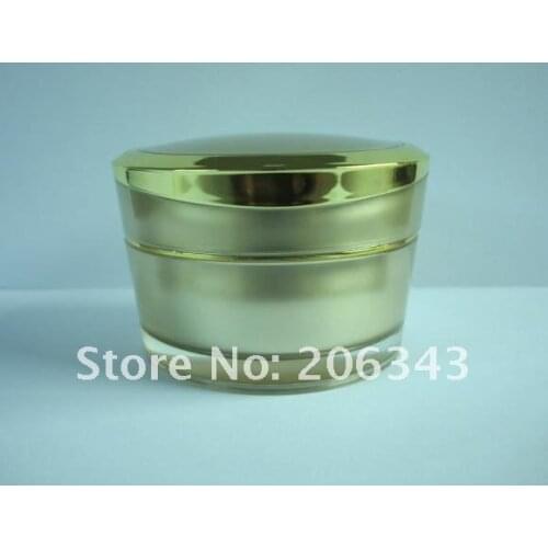 50G gold acrylic cream jar, cosmetic container