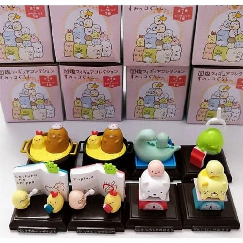 8Pcs/set Cute Corner Bio Creature Doll Anime Action Figure Resin Sumikko Gurashi Toys Kawaii Animals Cartoon Decor Model For Car