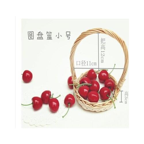 A012 For home decoration Decoration Crafts portable manual Liubian rattan storage handmade mini cute basket