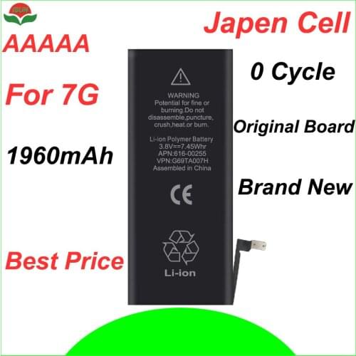 ISUN original quality 0 cycle mobile battery for iPhone battery 7 7G 4.7'' 1960mAh 3.82V battery replacement