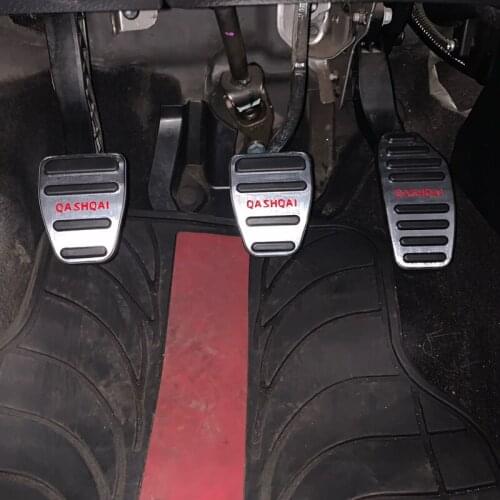 For Nissan Qashqai 2021 2022 MT Aluminum Brake Pedal Accelerator Fuel Gas Pedals Pad Clutch Anti-skid Pad Interior Accessories