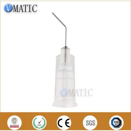 Free Shipping 27G Clear 0.5'' 45 Degree Bend Bent Dispensing Needle Tips Blunt End Stainless Steel Dispenser Needle Tips