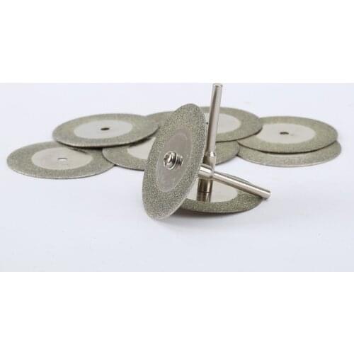 10pcs 35mm Mini Diamond Coated Cutting Wheel Discs Grinder Drill Rotary Tool