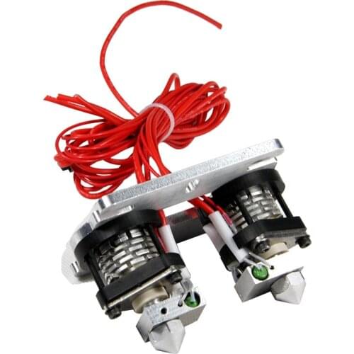 Geeetech Dual-head Hotend Extruder 0.3mm nozzle and 1.75mm filament for 3D Printer RepRap Prusa Mendel