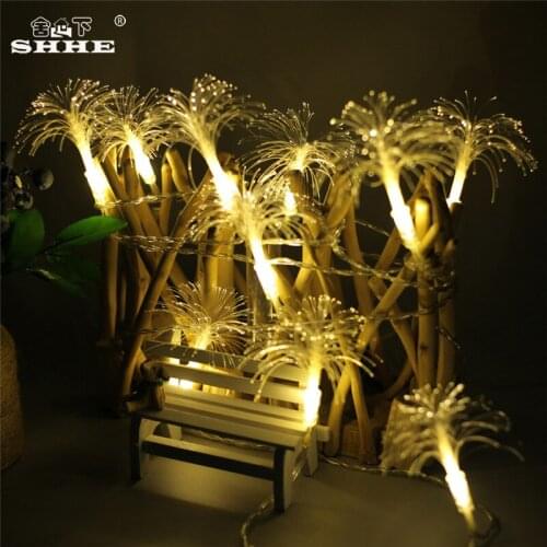 Battery Operated String Lights 2.5M 20 LED Morning Glory Fairy Lights for Garden Christmas Wedding Party Holiday Decoration