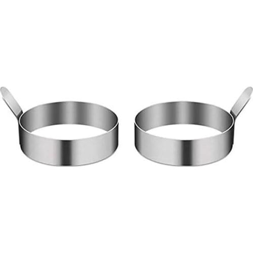 Round Egg Rings with Handle,Cooking Rings Egg Pancake Shaper Fried Egg Rings for Egg Omelet Biscuits,Egg Cooker Rings