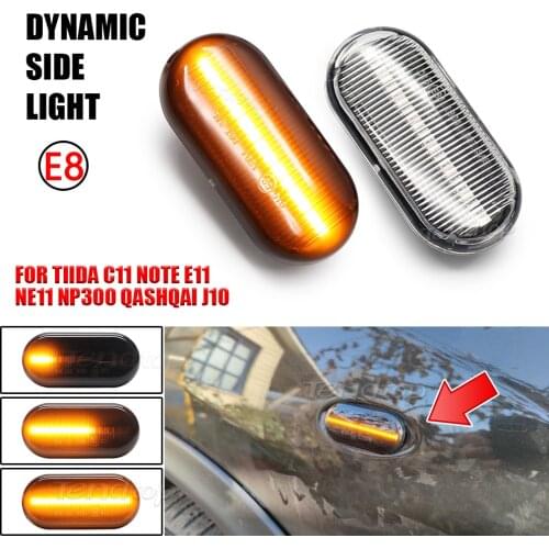 Turn Signal Lamp Repeater Indicator Light Car Styling For Nissan Tiida C11 Note E11 NE11 Micra K12 NP300 Navara D40 Qashqai J10
