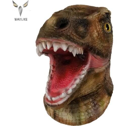 WAYLIKE Dinosaur Latex Mask Halloween Party Cosplay Dinosaur Masks Bloody Animal High Quality Masquerade
