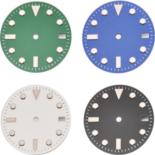 NH35 Dial marker have date 28.5mm dial improvement green luminous SKX007 and more Suitable for Japanese NH35 movement K034