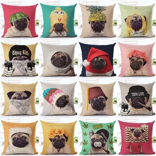 New Animal cushion cover lovely Dog Decorative Cushion Covers for Sofa Throw Pillow Car Chair Home Decor Pillow Case Almofadas