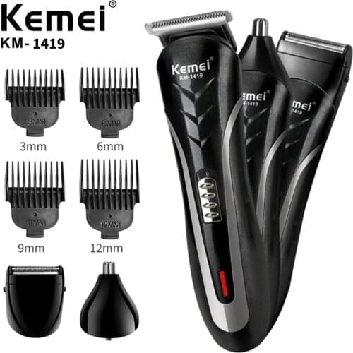 3in1 Rechargeable Hair Trimmer Household Electric Hair Clippers Multifunctional Nose Hair Cut Machine Shaving Beard Razor