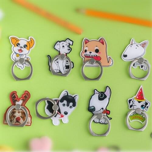UVR Dog Mobile Phone Stand Holder Husky Dog Finger Ring Smartphone Dalmatians Holder Stand For iPhone Xiaomi Huawei All Phone
