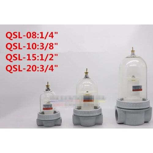 1/4" 3/8" Industrial Air Compressor Line Water Trap Filter Separator QSL-08/10