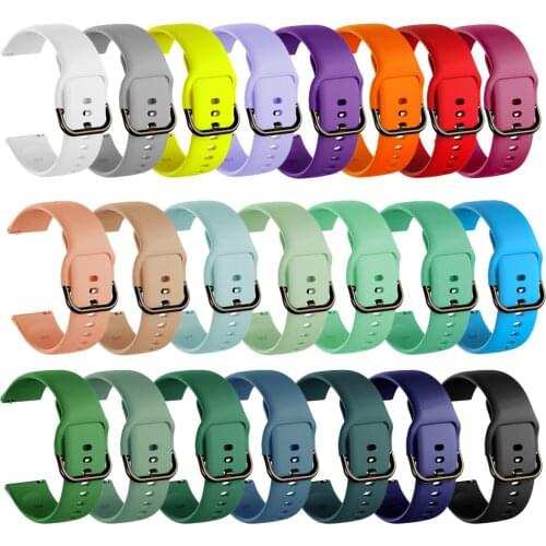 20mm Silicone Watchband for Samsung Galaxy Active 2 40mm 44mm Gear S2 Sport Wrist Band Strap for Galaxy Watch 42mm Huami Amazfit