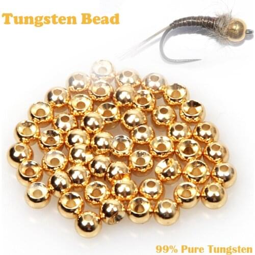 Fly Tying Material Tungsten Bead 50 pcs/lot Fly tying beads 4 colors Fly Tying Beads Fly Fishing Nymph Head Ball Beads
