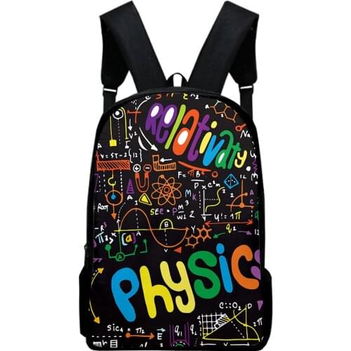 Science physical chemistry Formula Teenager Boys Girls Backpack Oxford School Bag High Capacity Travel Backpack Laptop Bag