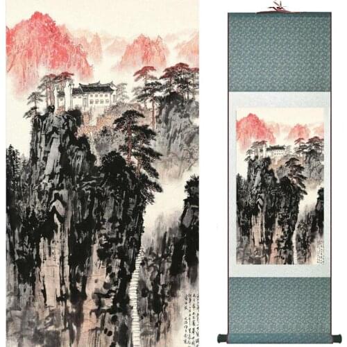 Old fashion painting landscape art painting Chinese traditional art painting China ink painting201907161408
