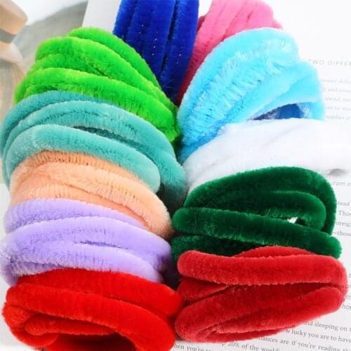 Plush Chenille Stems Pipe Cleaners Plush Tinsel Stems Wired Sticks Pompoms For Kids Educational Toys Materials DIY Crafts