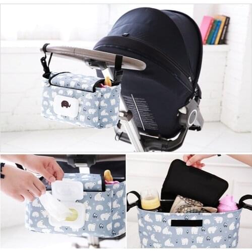 Baby Stroller Organizer Bag Essentials Diaper Purse for Mom and Baby Carriage Waterproof Large Accessories Mummy Pram Cart Bag
