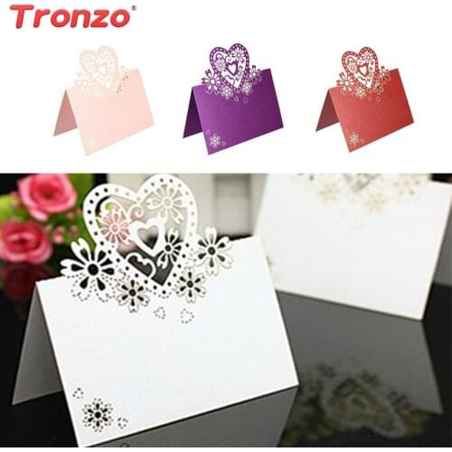 Tronzo Wedding Invitation Card Wedding Decoration Table Centerpieces 10pcs/set Laser Cut Wedding Invitations Party Decoration
