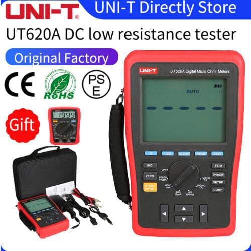UNI-T UT620A Digital Micro Ohm Meter Resistance Meter 60000 Counts 6.0000K ohm with High/Low Limit Alarm USB and Back Lig