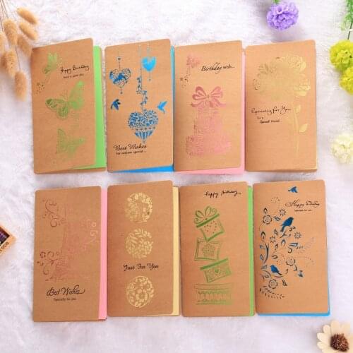 Vintage hollow kraft paper greeting cards creative business holiday cards florist mid-autumn giveaway greeting cards