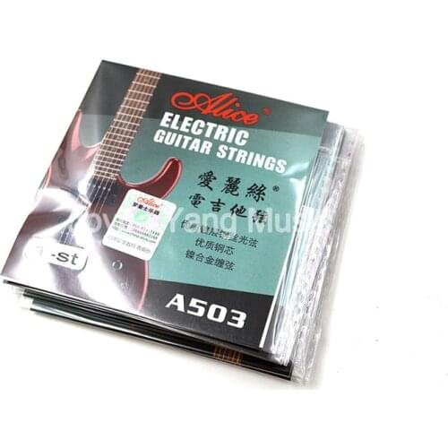 10 Pack Alice A503-009/010 in. Electric Guitar Strings E-1st Single Plated Steel String Free Shipping