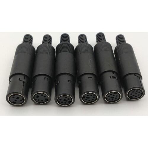 50PCS Mini DIN female 3PIN 4PIN 5PIN 6PIN 7PIN 8PIN Audio AV Connector adapter New