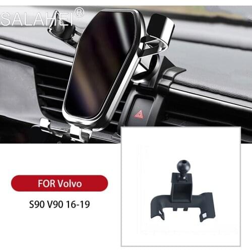 GPS Car Cellphone Holder Air Vent Clip Mount Mobile Cell Stand Smartphone Support For Volvo S90 V90 2016-2019 Holders for phone