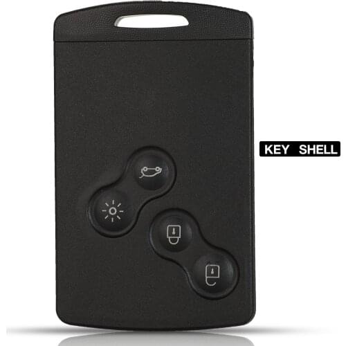 Jingyuqin 4B Smart Remote Key Blank With Key With Blade FOB Case For Renault Koleos Clio Original Keys shell