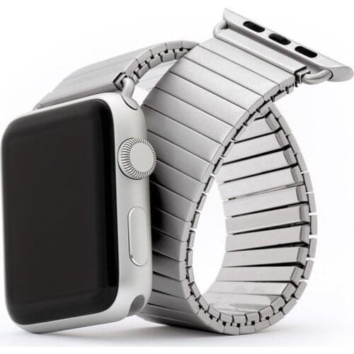 Stainless Steel Elasticity Strap for Apple Watch Band 44mm 42mm 40mm 38mm for Iwatch 5/4/3/2/1 Metal Link Bracelet Watchband