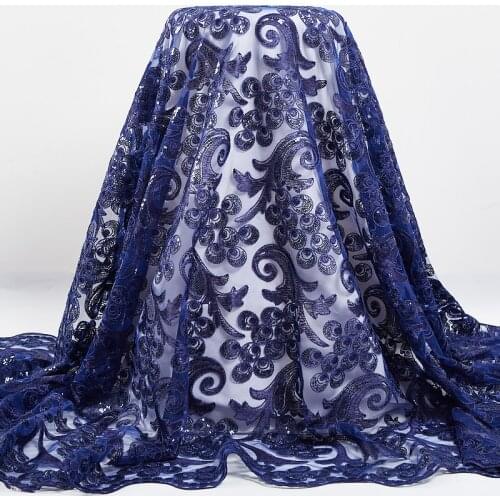 Zhenguiru French Tulle Lace Fabric 2021 Nigeria Lace Sequin Fabric Fancy Net Fabric With Sequins For Wedding Women Dresses A2495