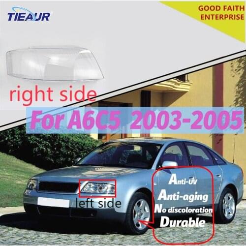 Headlight lens cover for A6 C5 for 4Doors Headlamp Clear shell 03-05 front Headlight Transparent Cover Replacement DIY