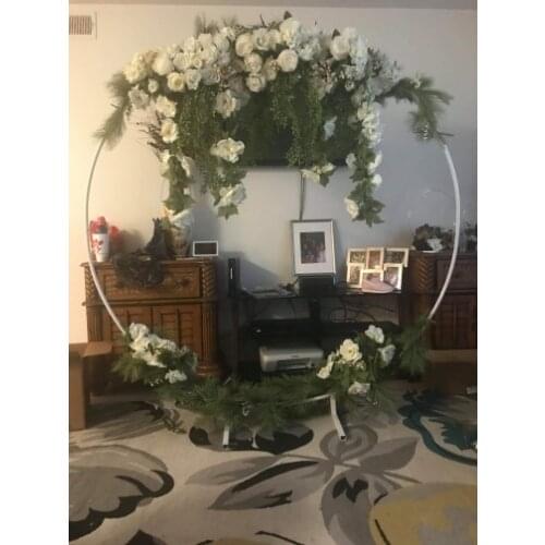 Metal circle wedding mariage arch Round balloon flower round Background arch frame stand birthday party decoration weddings