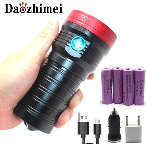 Powerful LED Flashlight USB Rechargeable Torch 18xT6 Waterproof 4 Modes 18650 Battery Camping Lanternas Hunting tactical torch