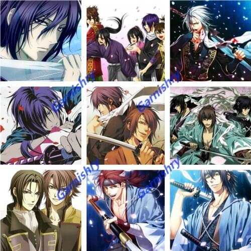 Hakuouki Anime 5D Diy Full Round Square Diamond Painting Cross Stitch Kits Diamond Embroidery Mosaic Home Decor Bedroom Gift