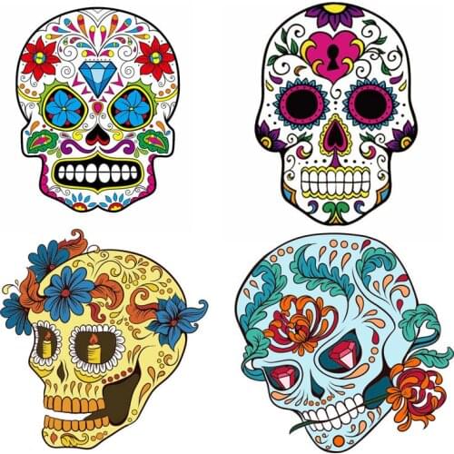 ZOTOONE Skull stickers for iron transfer clothes DIY accessory t-shirt dresses washable heat transfer