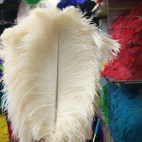Wholesale 100 PCS/lot beautiful ivory white ostrich feathers 24-26 inch / 60-65 cm stage celebration DIY feathers decoration