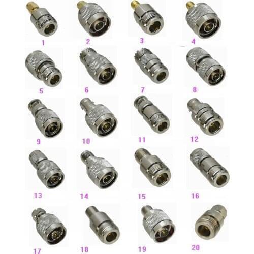 5pcs Adapter N to SMA / UHF PL259 SO239 / BNC / TNC / F TV Male plug & Female jack RF Coaxial Connector
