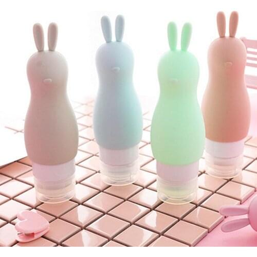 90ml Portable Cartoon Bear Rabbit Shape Cosmetic Shower Gel Shampoo Empty Bottle cosmetics lip gloss tubes spray bottle perfume