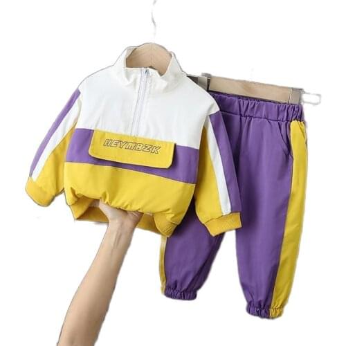 Casual Children Letter Clothes Infants Fashion Jacket Pants Spring Autumn Baby Toddler Clothing Kids Boy Girls Cotton Sportsuits