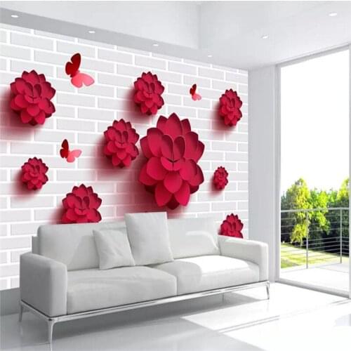 Simple atmospheric flower wall professional production mural wholesale wallpaper mural poster photo wall