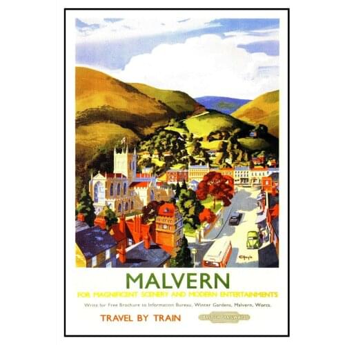 Malvern (2) Railway Vintage Old Photo Art Film Print Silk Poster for Your Home Wall Decor 24x36inch